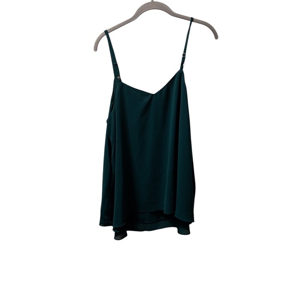 torrid Tops - Torrid 0 Green Cami Tank Top Women Size Adjustable Lined V Neck Size 0